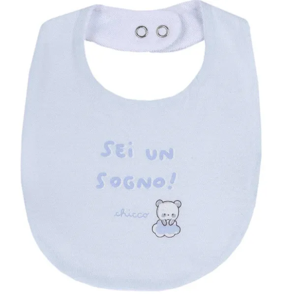 Bavagli | Chicco Bavaglino Stampato Azzurro Chiaro