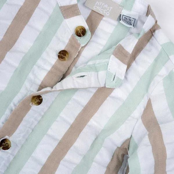 Camicie | Chicco Camicia Di Cotone Con Fantasia A Righe