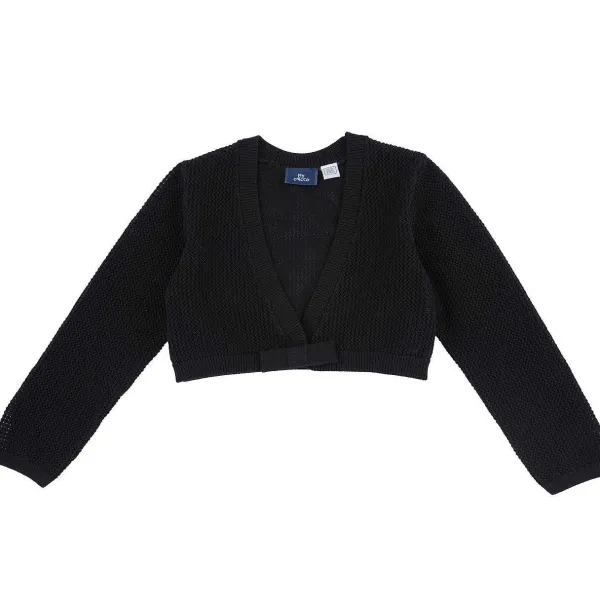 Cardigan | Chicco Cardigan Corto Con Fiocco Nero