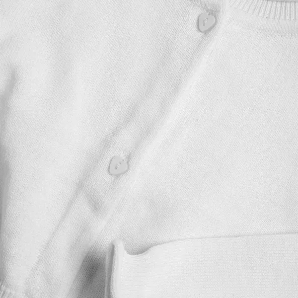Cardigan | Chicco Cardigan In Filato Di Cotone Bianco