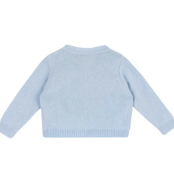 Cardigan | Chicco Cardigan In Maglia Azzurro Chiaro