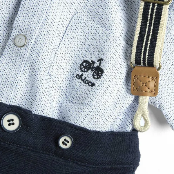 Completi | Chicco Completo Camicia E Pantaloni Corti Con Bretelle