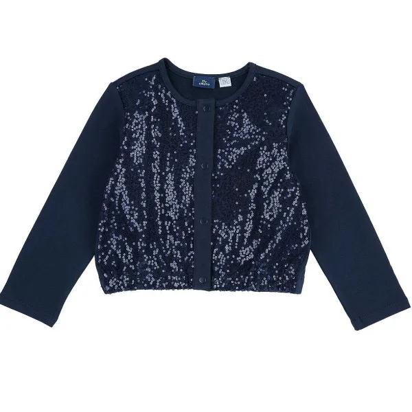 Cardigan | Chicco Giacca Con Paillettes Applicate Davanti