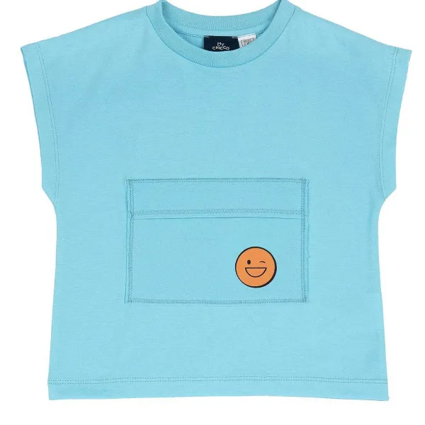 T-Shirt | Chicco Maglietta Manica Corta Azzurro Medio