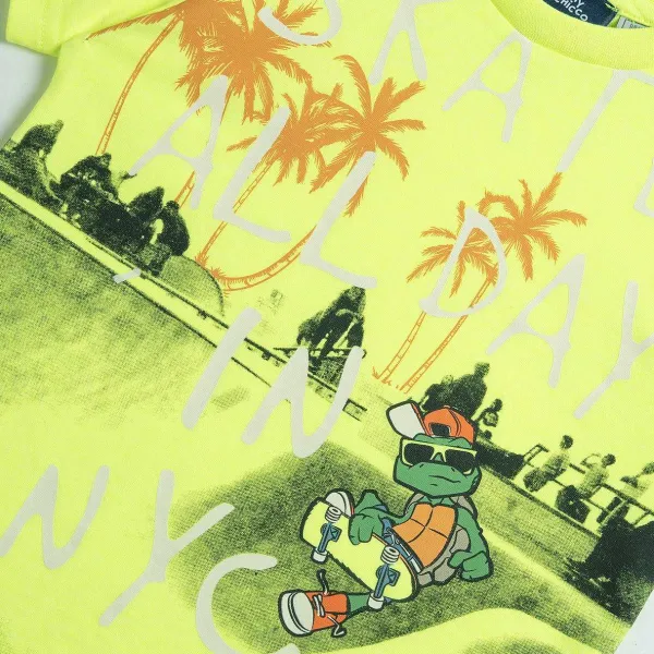T-Shirt | Chicco Maglietta Manica Corta Base Giallo Fluo