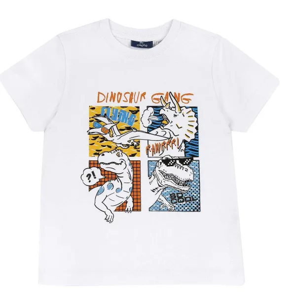 T-Shirt | Chicco Maglietta Manica Corta Con Dinosauro