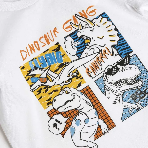 T-Shirt | Chicco Maglietta Manica Corta Con Dinosauro