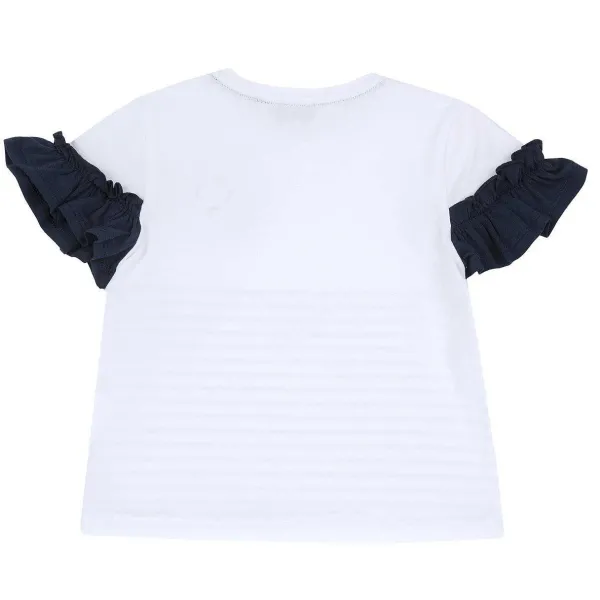 T-Shirt | Chicco Maglietta Manica Corta Con Fiore Applicato