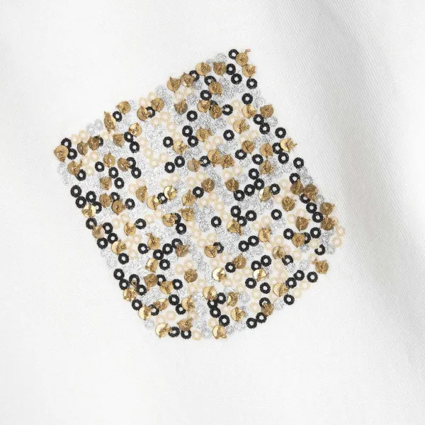T-Shirt | Chicco Maglietta Manica Corta Con Taschino Paillettes