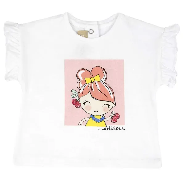 T-Shirt | Chicco Maglietta Manica Corta Con Volants