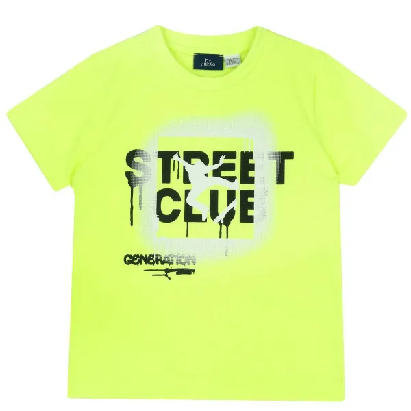 T-Shirt | Chicco Maglietta Manica Corta Fluo Giallo Chiaro