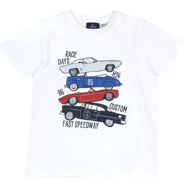T-Shirt | Chicco Maglietta Manica Corta Grafica Macchine