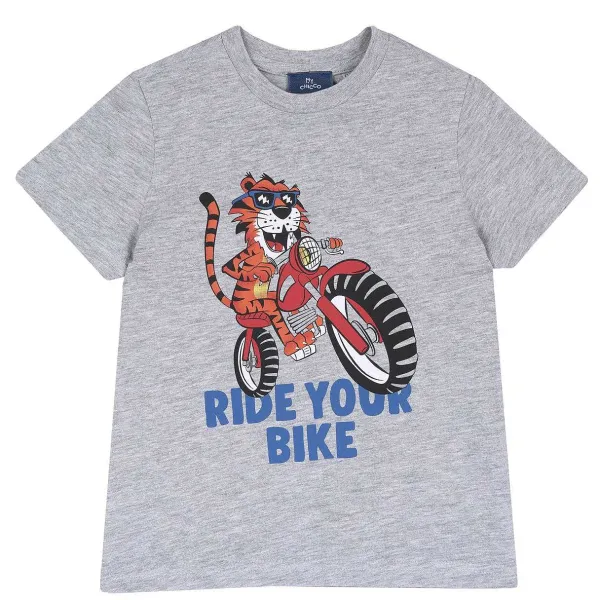 T-Shirt | Chicco Maglietta Manica Corta Grigia M Lange Grigio Chiaro