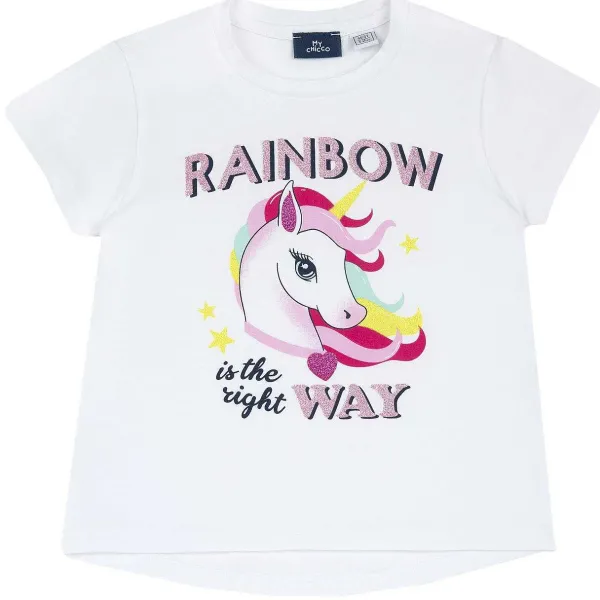 T-Shirt | Chicco Maglietta Manica Corta Unicorno Bianco