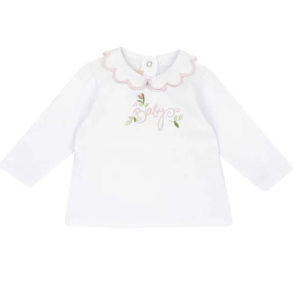 T-Shirt | Chicco Maglietta Manica Lunga Con Ricamo