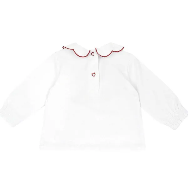 T-Shirt | Chicco Maglietta Manica Lunga Con Stampa E Ricamo