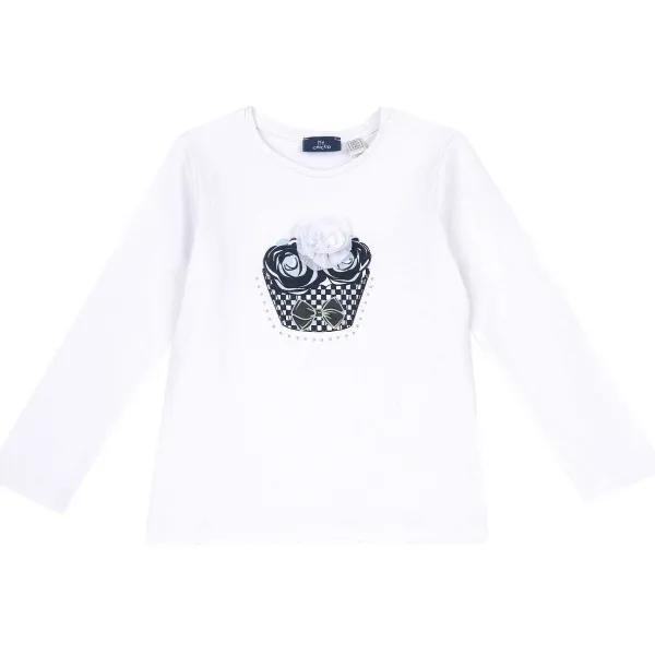 T-Shirt | Chicco Maglietta Manica Lunga E Strass