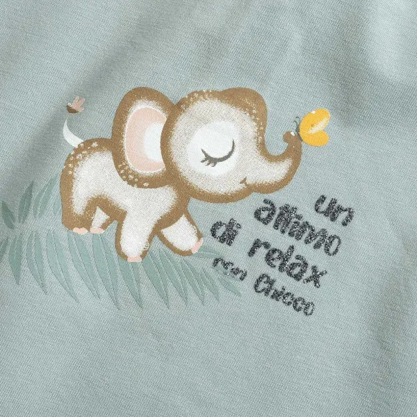 T-Shirt | Chicco Maglietta Verde Salvia Con Volants