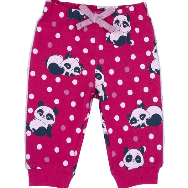 Pantaloni | Chicco Pantaloni Di Felpa Con Fantasia All Over Rosa Stampato