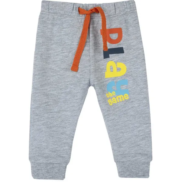 Pantaloni | Chicco Pantaloni Di Felpa Con Stampa Grigio Chiaro