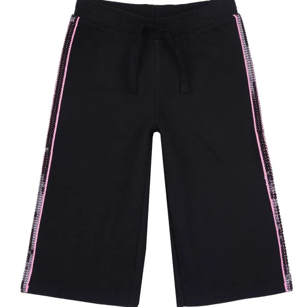 Pantaloni | Chicco Pantaloni In Felpa Con Bande Laterali Nero