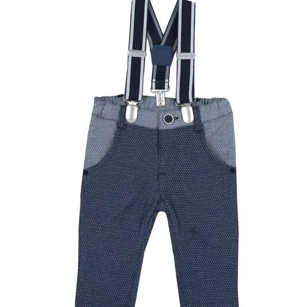 Pantaloni | Chicco Pantaloni Lunghi In Cotone Con Bretelle