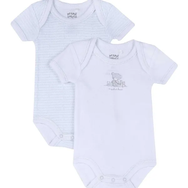Body | Chicco Set Body Intimo Bianco E Azzurro