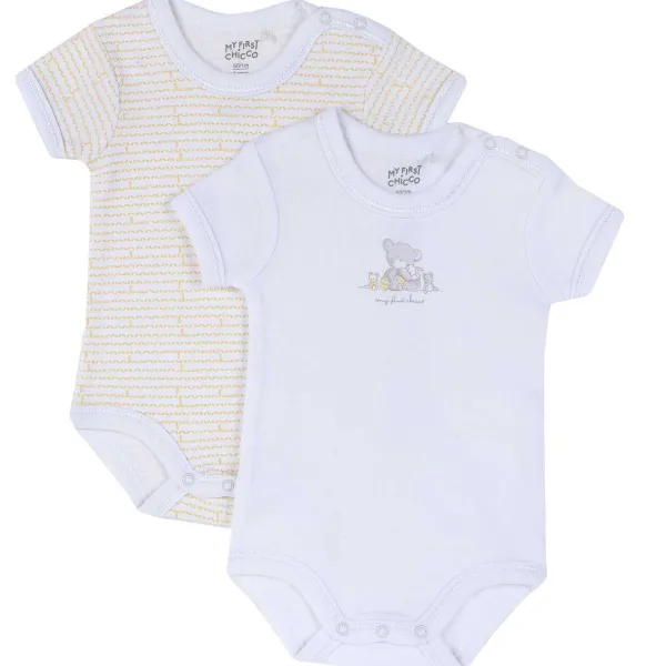 Body | Chicco Set Body Intimo Bianco E Giallo