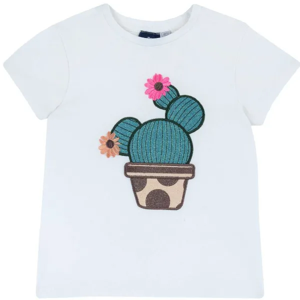 T-Shirt | Chicco T-Shirt Con Cactus Naturale