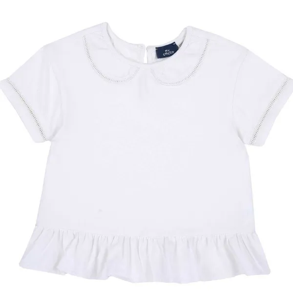 T-Shirt | Chicco T-Shirt Con Colletto E Rouche