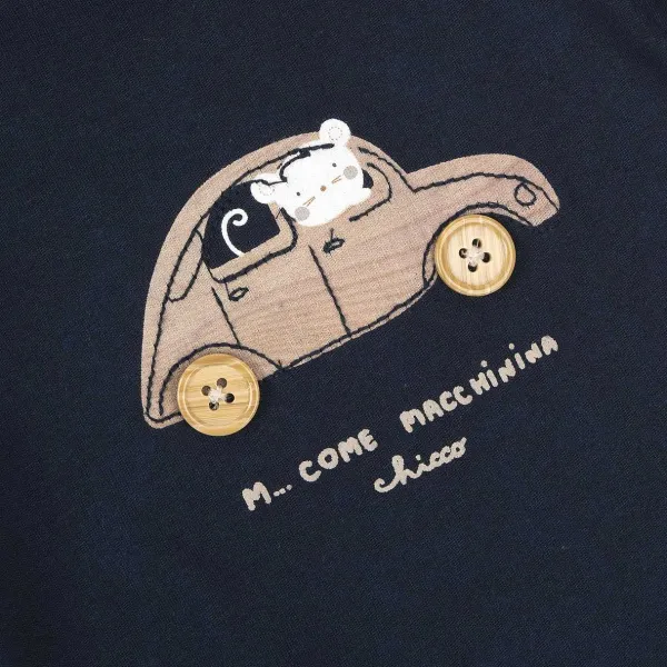 T-Shirt | Chicco T-Shirt Con Dolce Stampa Blu Scuro