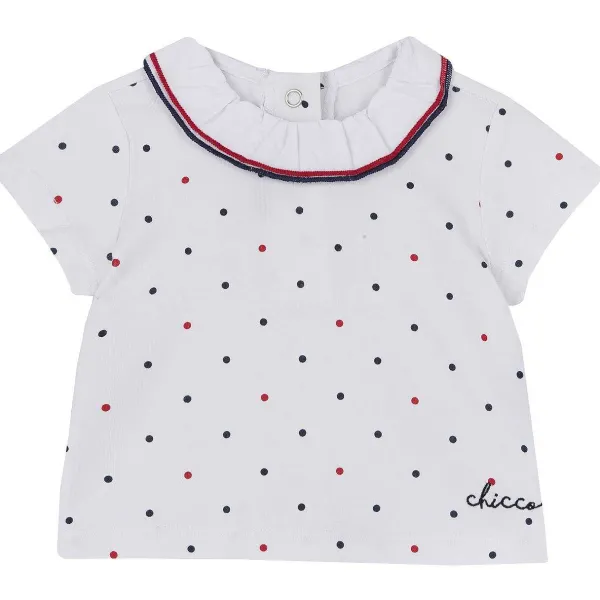 T-Shirt | Chicco T-Shirt Con Fantasia A Pois Colorati