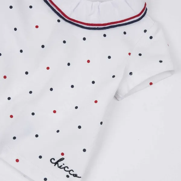 T-Shirt | Chicco T-Shirt Con Fantasia A Pois Colorati