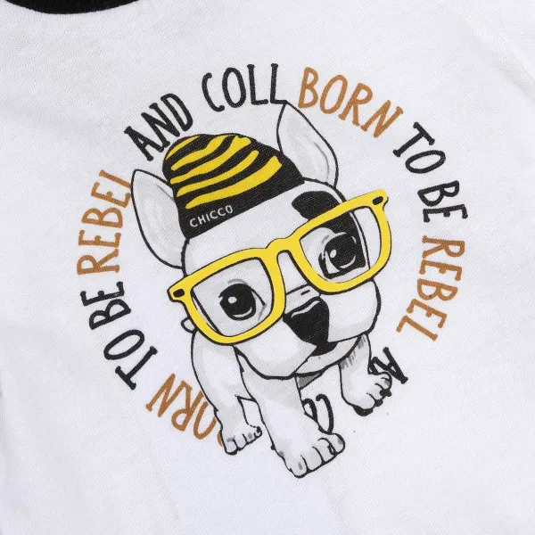 T-Shirt | Chicco T-Shirt Con Manica Corta E Simpatica Stampa Bianco