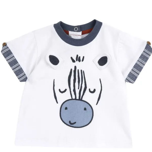 T-Shirt | Chicco T-Shirt Con Manica Corta E Zebra