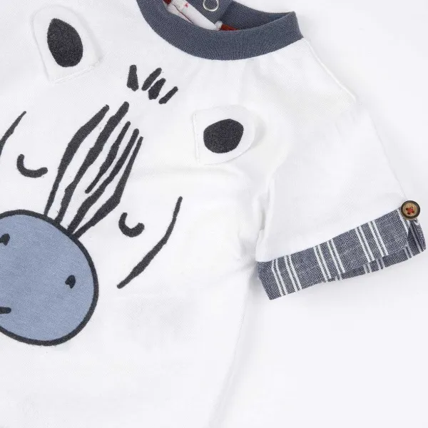 T-Shirt | Chicco T-Shirt Con Manica Corta E Zebra