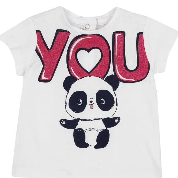 T-Shirt | Chicco T-Shirt Con Panda Bianco