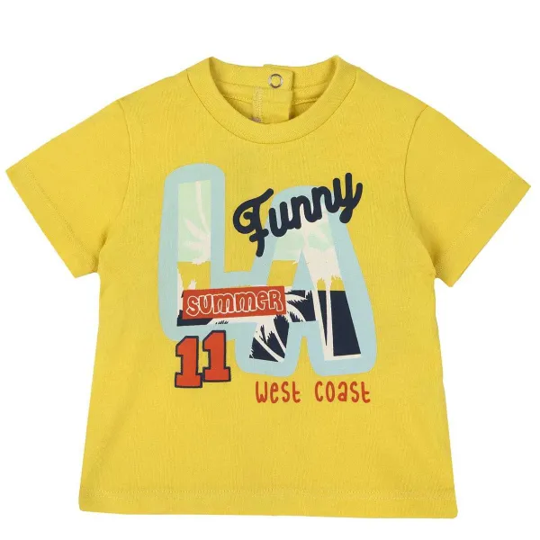 T-Shirt | Chicco T-Shirt Con Simpatica Stampa Giallo Medio