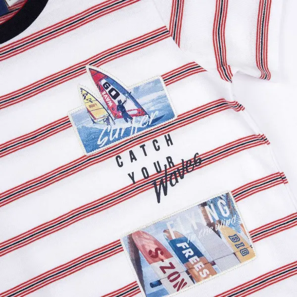 T-Shirt | Chicco T-Shirt Con Stampa E Righe