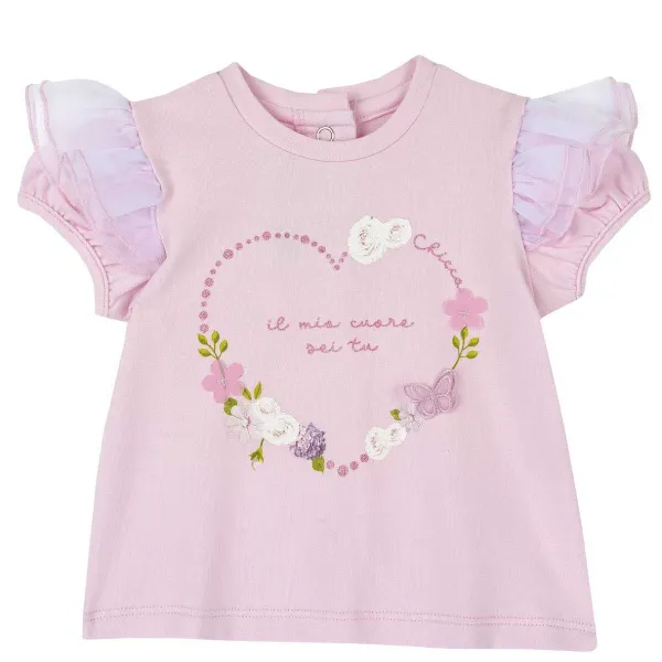 T-Shirt | Chicco T-Shirt Con Stampa E Volant