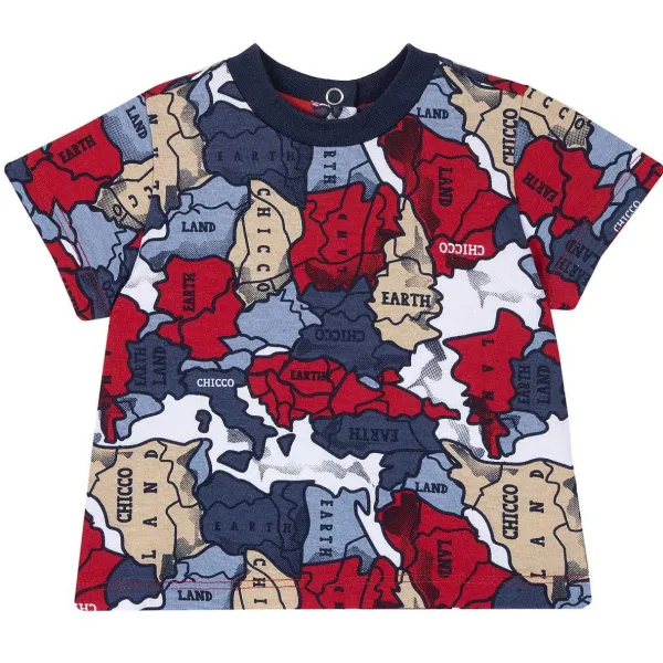 T-Shirt | Chicco T-Shirt Con Stampa Geografica