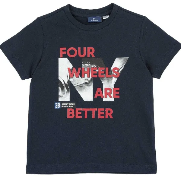 T-Shirt | Chicco T-Shirt Con Stampa Urban Blu Scuro