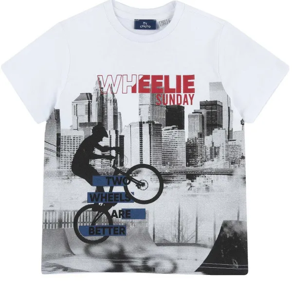 T-Shirt | Chicco T-Shirt Con Stampa Urban Bianco
