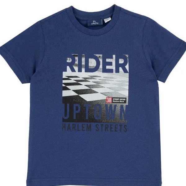 T-Shirt | Chicco T-Shirt Con Stampa Urban Blu Chiaro