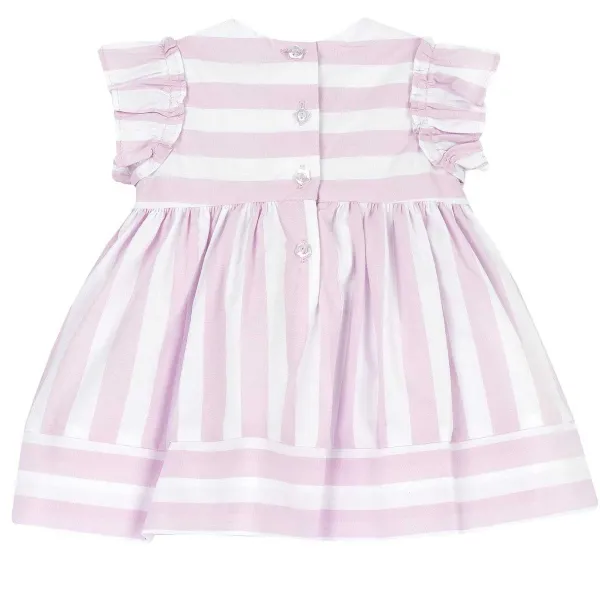 Vestiti | Chicco Vestito Rigato Con Manica Corta Arricciata